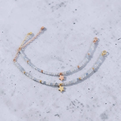 Bracciali Acquamarina e Argento, modello Alexandra'sColors