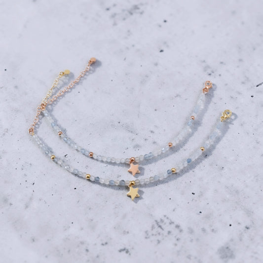 Bracciali Acquamarina e Argento, modello Alexandra'sColors