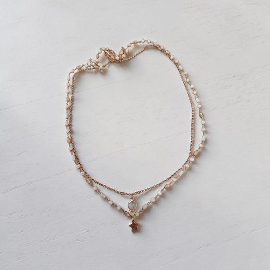 Collane Doppio Filo Alexandra, Argento s925 - zirconia - pietre naturali