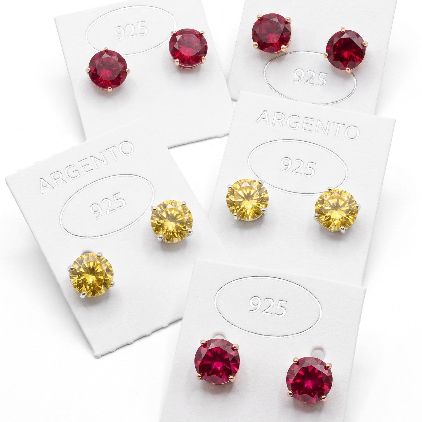 Point Light Earrings - in S925 Silver and WHITE Zirconia