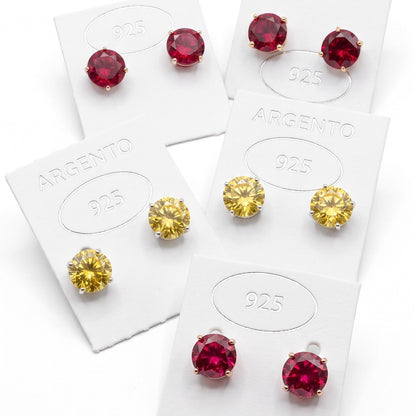Point Light Earrings - in S925 Silver and WHITE Zirconia