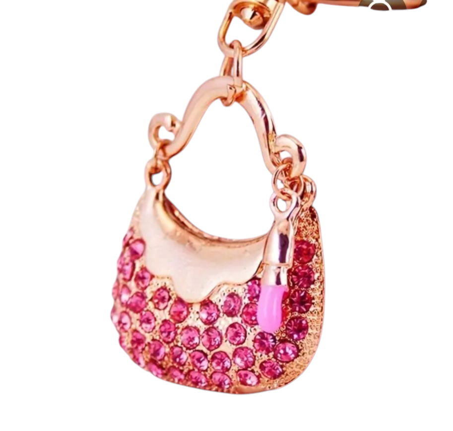 Portachiavi e Ciondolo Per Borsa, Borsetta con Rossetto
