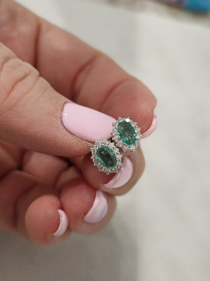 Orecchini Kate Paraiba 5A, in ARGENTO S925