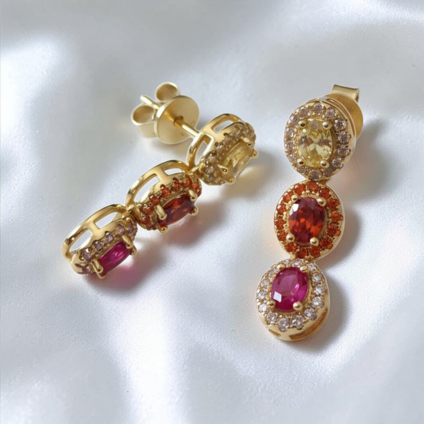 Orecchini Trilogy stile Kate Color, Argento s925