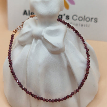 Bracciali con Pietre Naturali 1mm, Argento s925, Produzione Propria