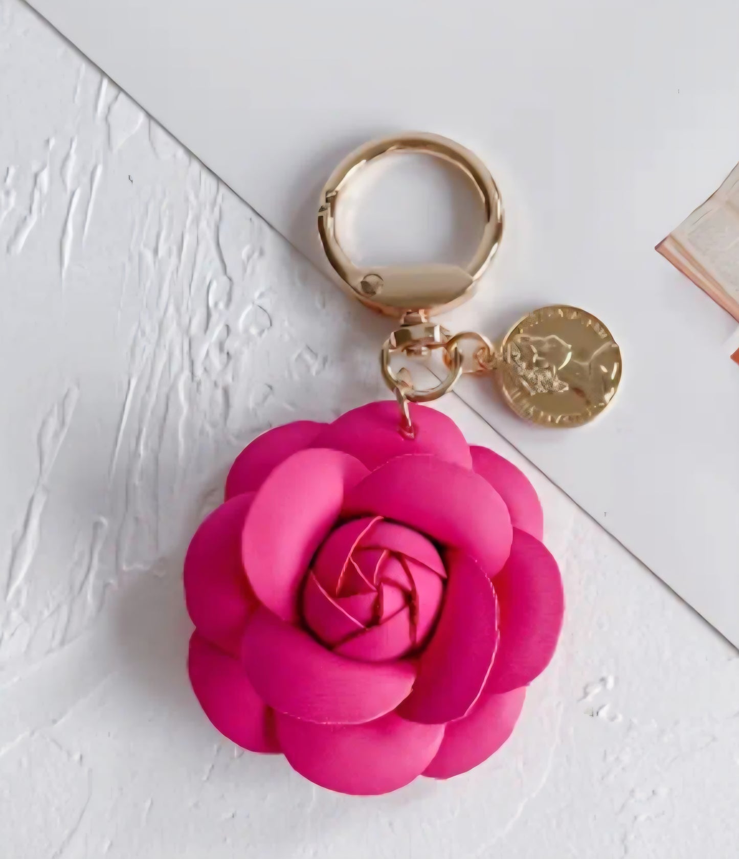 Portachiave_Accessorio Borse_ Fiore in Pelle