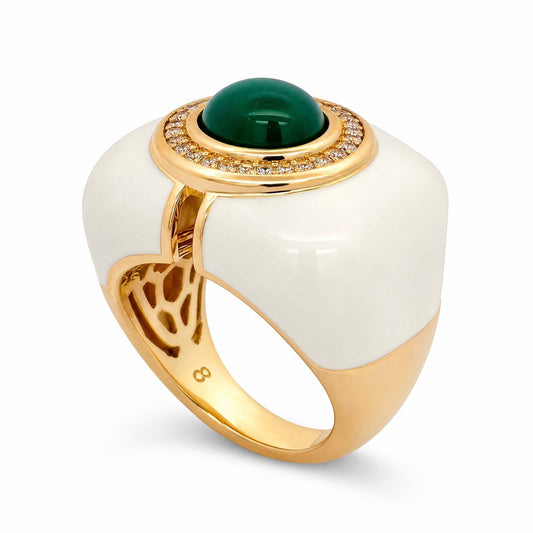 Contrarie Ring with Sea Shell and Starfish Sea Accessories, in STAINLESS steel