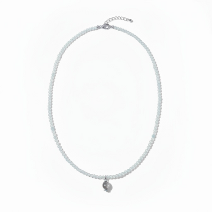 Collane con Perline di Pietre Naturali e Ciondolo, in Argento s925