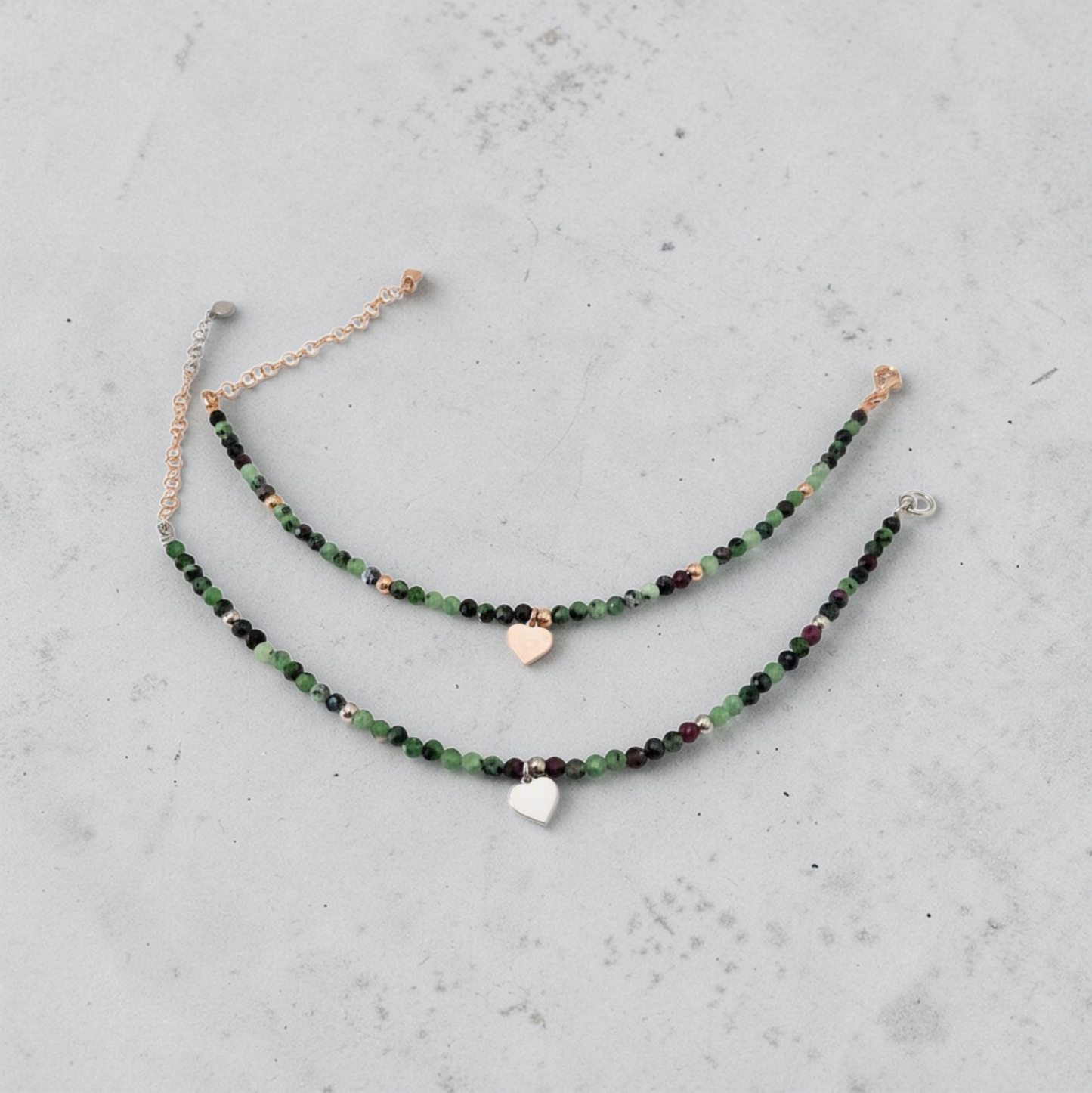 Bracciali in Zoisite e Argento, modello Alexandra'sColorsa