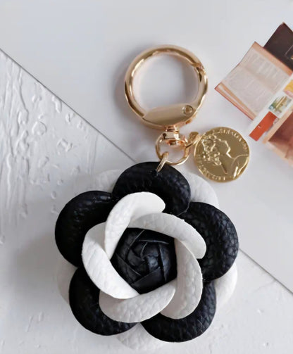 Portachiave_Accessorio Borse_ Fiore in Pelle