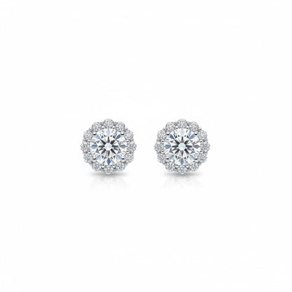 Orecchini Kate Tondo con MOISSANITE, in Argento S925