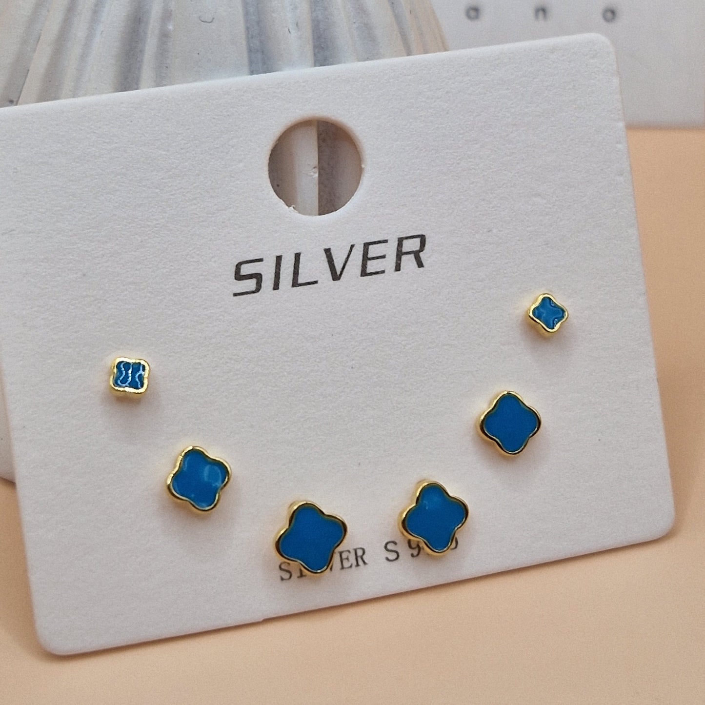 6mm COLOR Light Point Earrings, Exclusive Production, 925 Silver