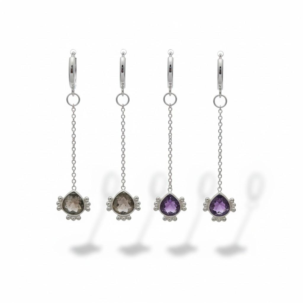Kate Square Earrings, Luxury in S925 Silver