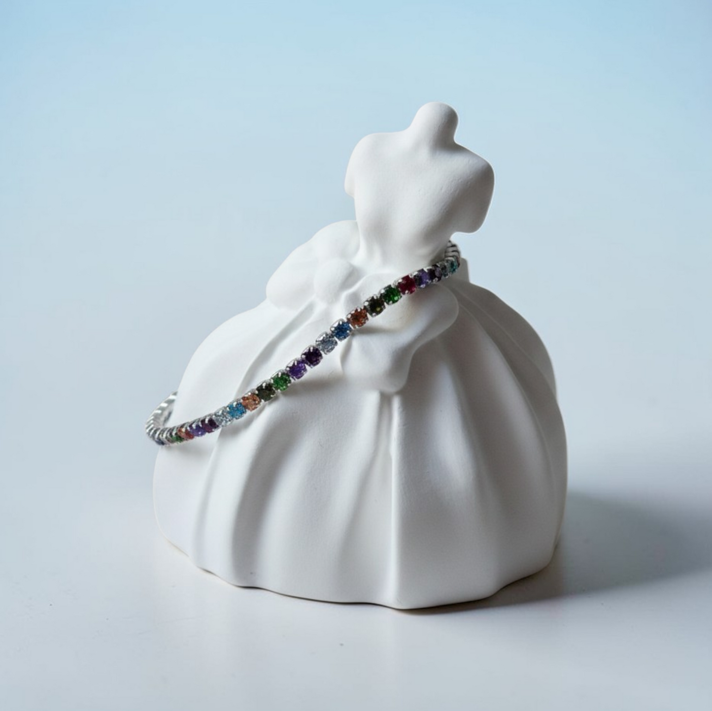 Bracciale Tennis Multicolor Inverno - ESCLUSIVA,in Argento S925