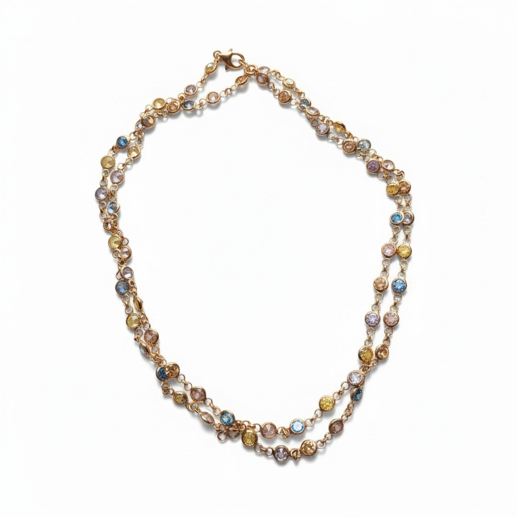 Collana Catena Mille Punti Luce, Argento S925