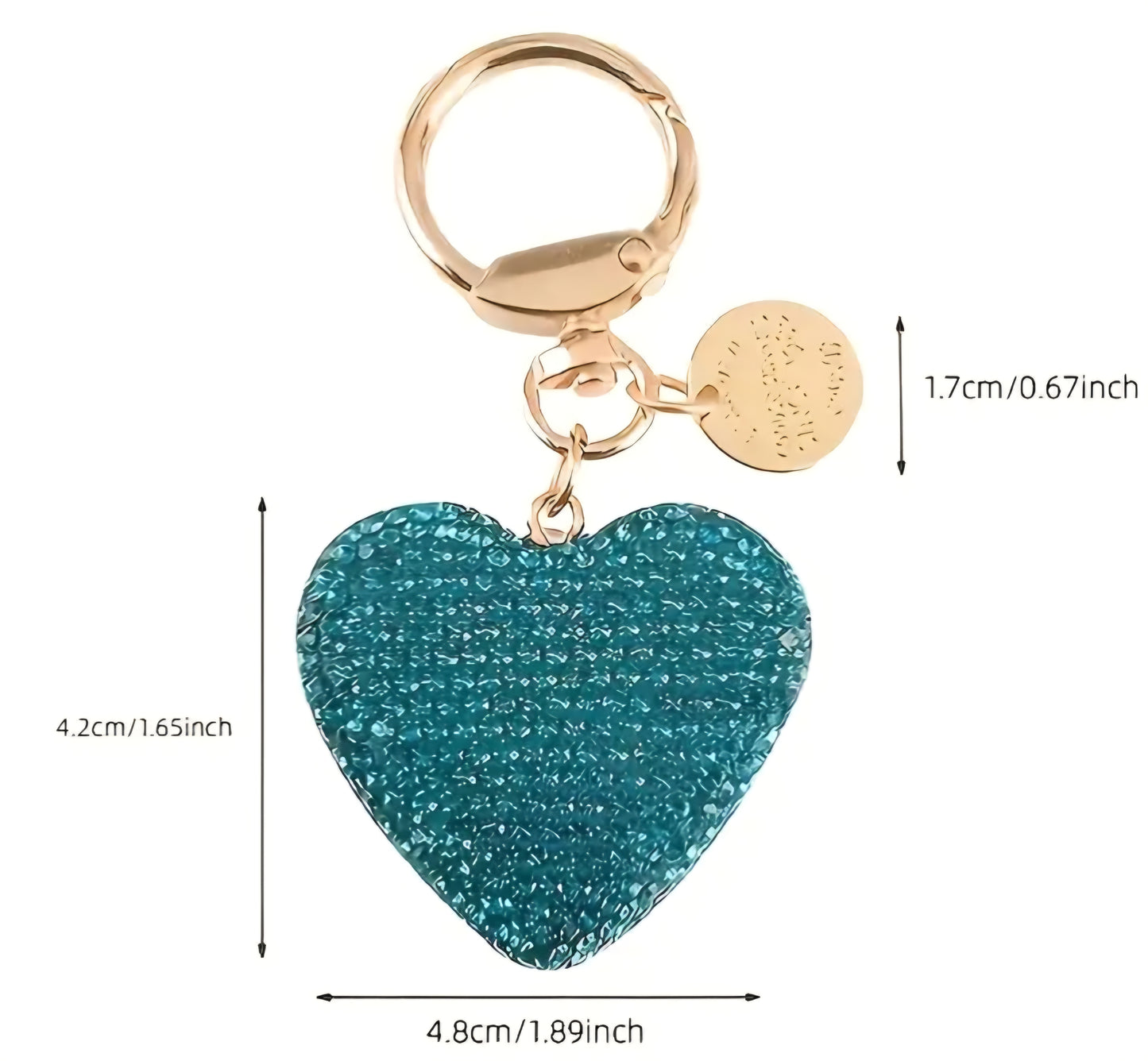 Portachiave_Accessorio Borse_ Cuore con Strass