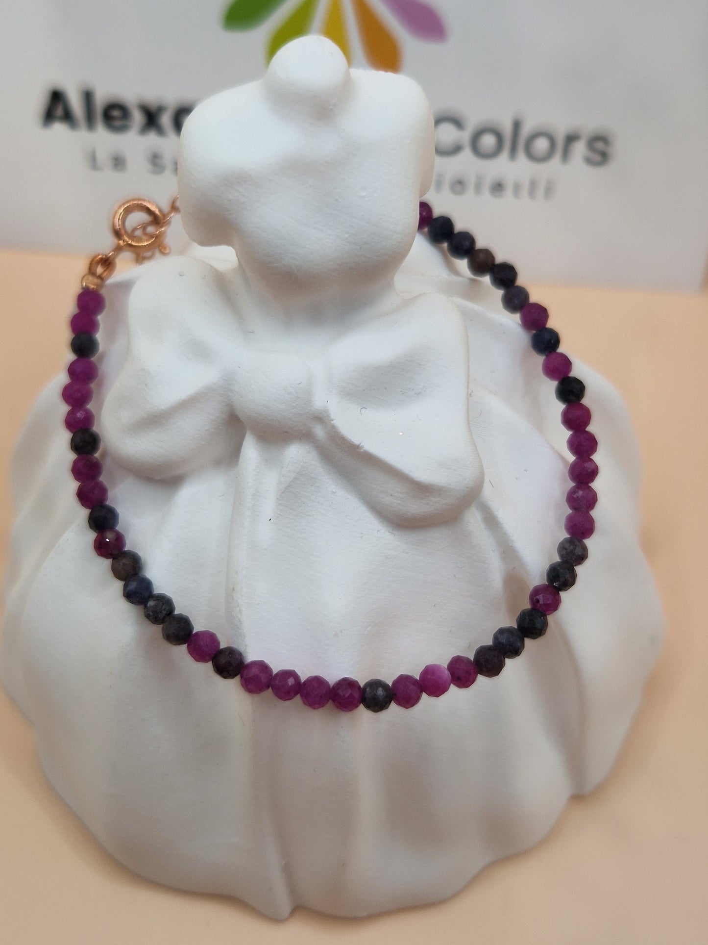 Bracciali con Pietre Naturali Colori Caldi, Argento s925, Produzione Propria