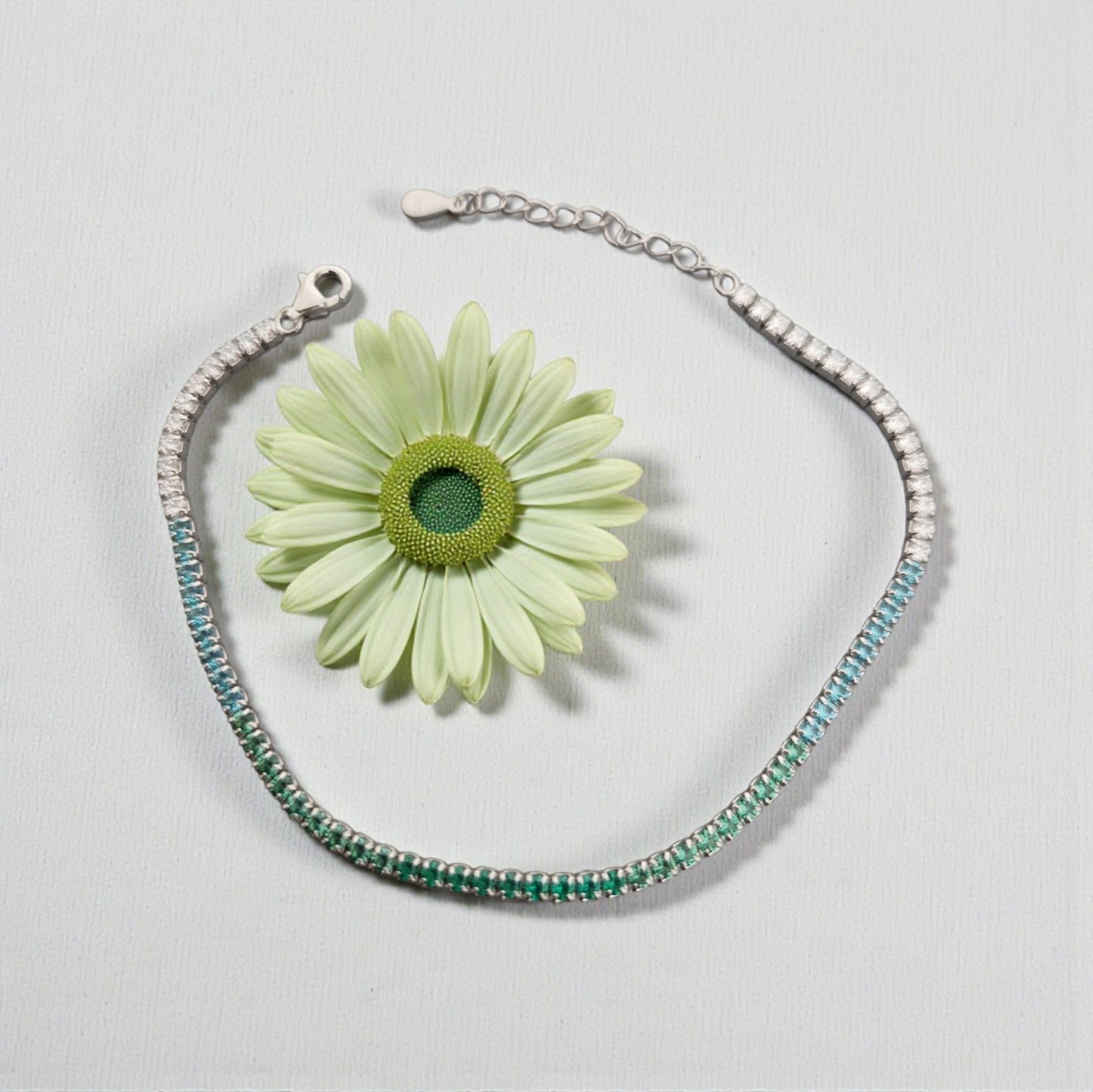 Rainbow Paraiba Tennis Bracelet, in S925 Silver