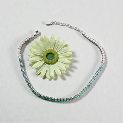 Rainbow Paraiba Tennis Bracelet, in S925 Silver