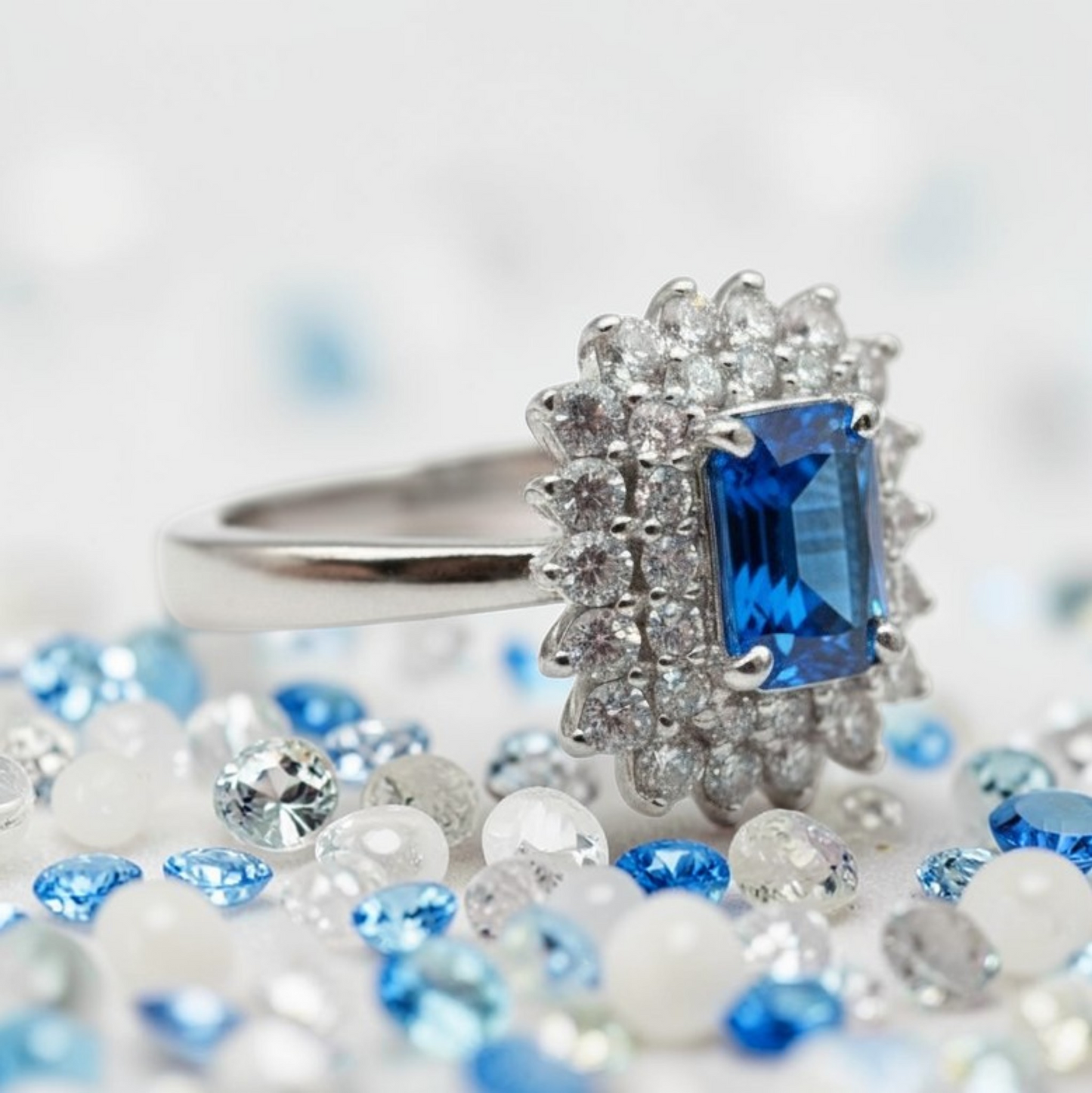 Anello Kate Rectangle Reale, Argento s925