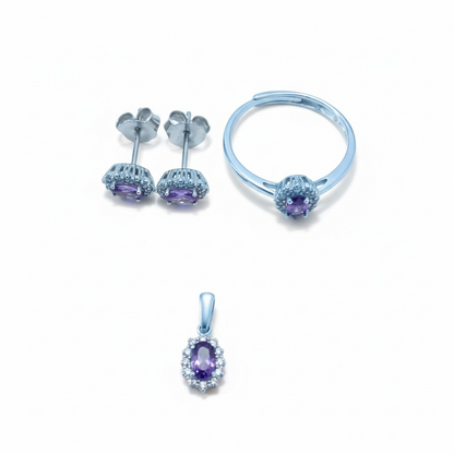 SET Micro kate Viola/aquaBlu, Argento S925