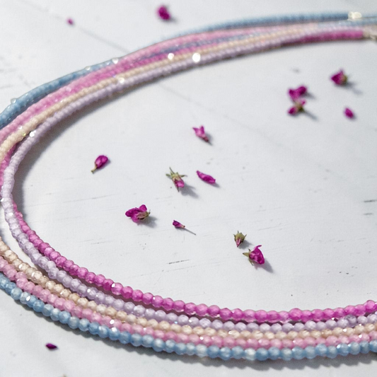 Collane con Perline di Zirconia, in Argento s925