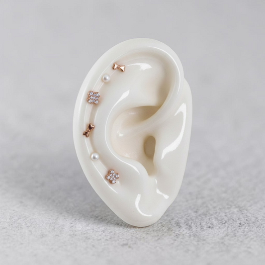 Combo Orecchini Fiocchetto, Argento s925