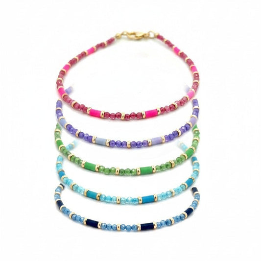 Bracciale con Zirconia e Tubicini, in ACCIAIO inox