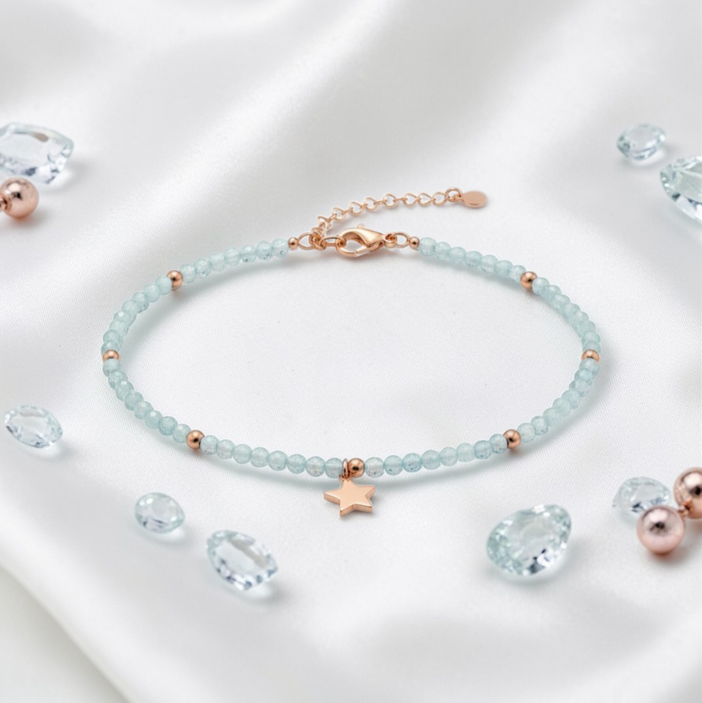 Bracciali Acquamarina e Argento, modello Alexandra'sColors
