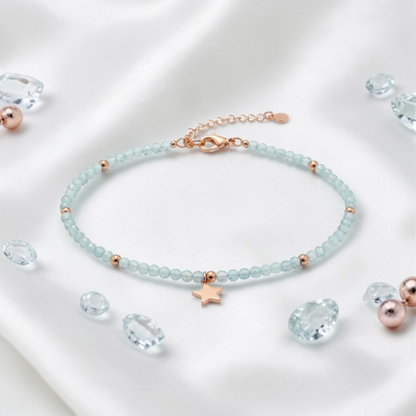Bracciali Acquamarina e Argento, modello Alexandra'sColors