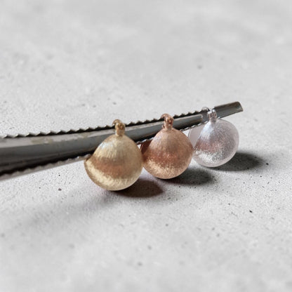 Satin Bell Earrings, in 925 Silver