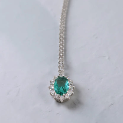 Collana con Ciondolo Kate Paraiba 5A, Argento s925 ESCLUSIVA