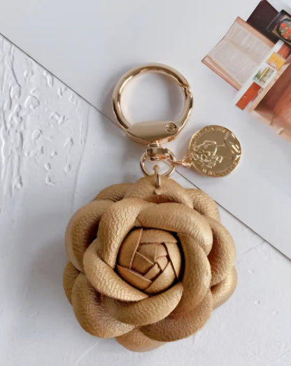 Portachiave_Accessorio Borse_ Fiore in Pelle