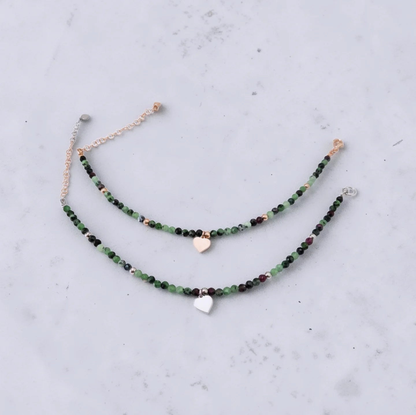 Bracciali in Zoisite e Argento, modello Alexandra'sColorsa