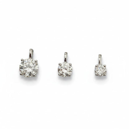 Ciondolo Punto Luce in MOISSANITE USA certificata, in Argento S925