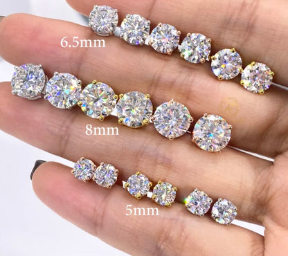 Orecchini Punto Luce  -  in Argento S925 e Zirconi BIANCHI