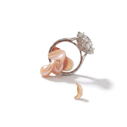 Anello Fiore Barocco, in Argento S925 e Zirconi