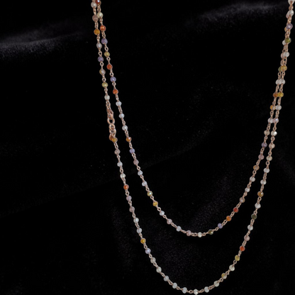 Collana Lunga Stile Rosario Arlecchino, in Argento s925