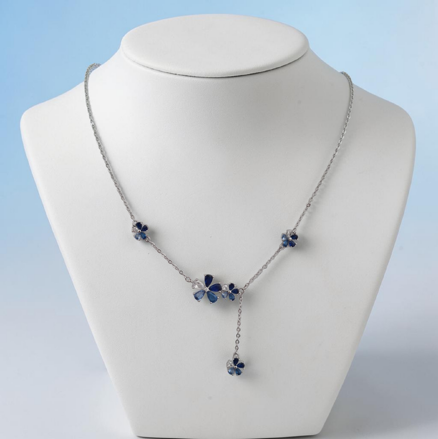 4-Petal Flower Ring, in S925 Silver and Zircons