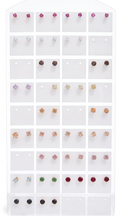 Orecchini Punto Luce COLORATI 4mm, Produzione Propria -  in Argento S925