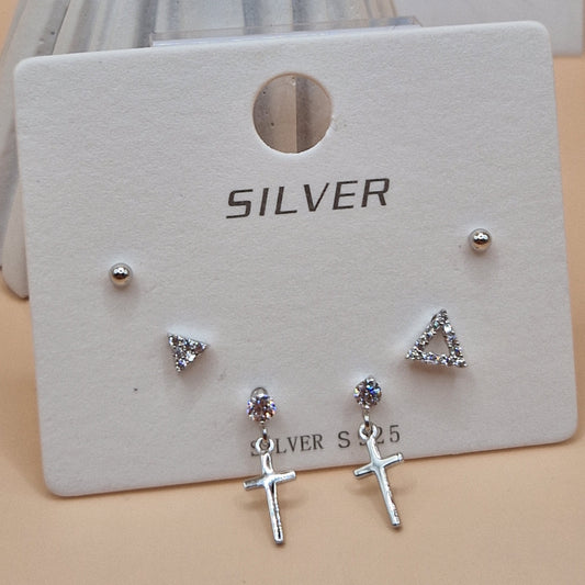 6mm COLOR Light Point Earrings, Exclusive Production, 925 Silver