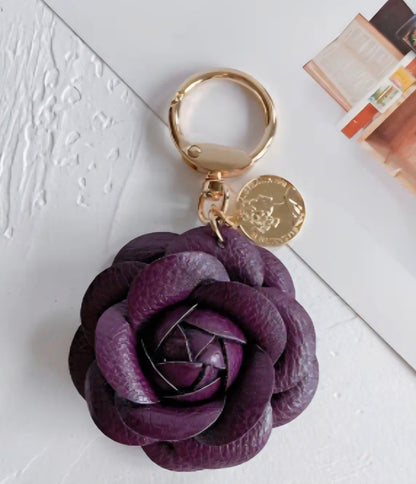 Portachiave_Accessorio Borse_ Fiore in Pelle