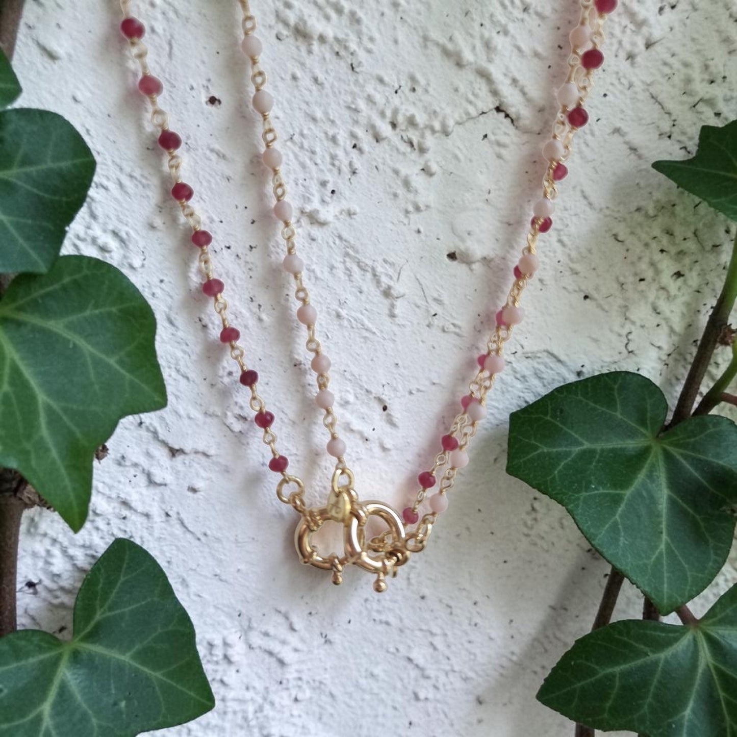 Collana con Chiusura a Vista - pietre naturali e Argento s925