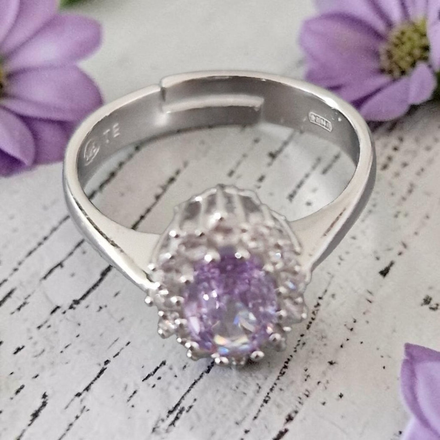 Anello Kate Lilla, in ARGENTO S925 e zirconia 5A