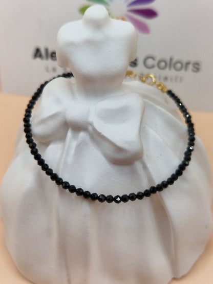 Bracciali con Pietre Naturali 1mm, Argento s925, Produzione Propria