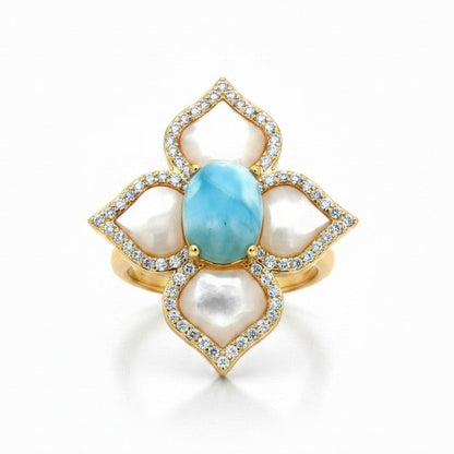 Contrarie Ring with Sea Shell and Starfish Sea Accessories, in STAINLESS steel