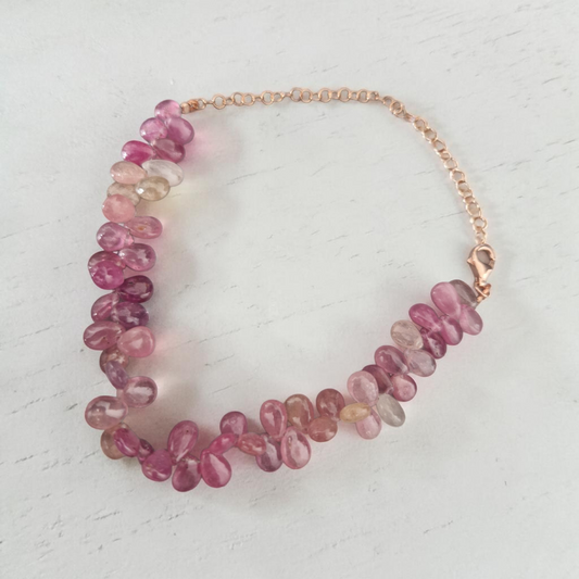 SET con Gocce di Zaffiro Multicolor, Artigianato puro, Argento s925