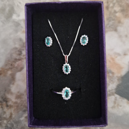 SET Micro kate Paraiba/Lilla, Argento S925