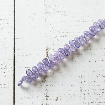 Bracciale Gocce di Tanzanite, Artigianato puro, Argento s925