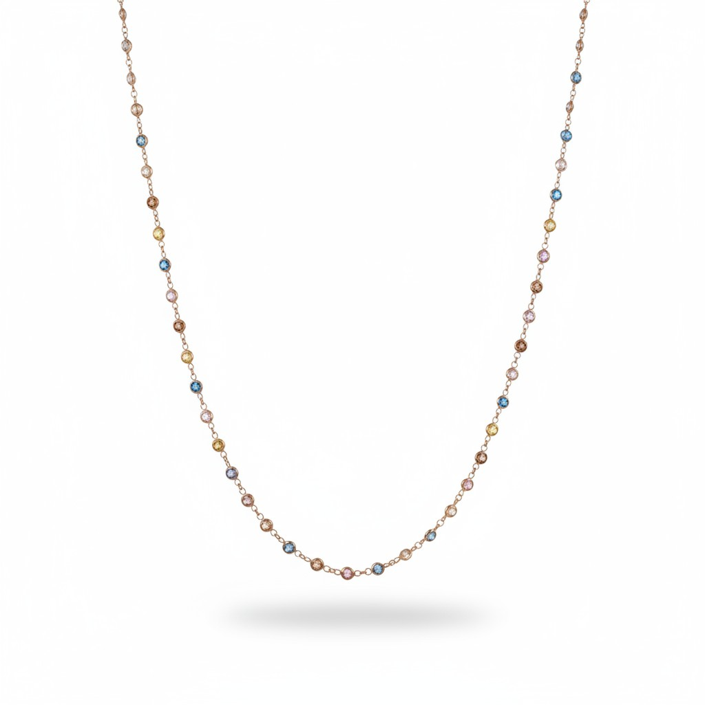 Collana Catena Mille Punti Luce, Argento S925